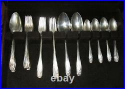 1847 Rogers Bros DAFFODIL Silverware Set Of 48 Pieces withChest XLNT Cond