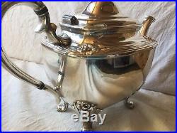 1847 Rogers Bros Daffodil Five Piece Silver Plated Tea Set Hollowware 9901 5
