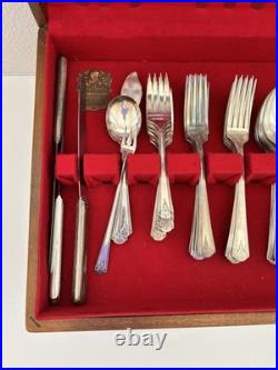 1847 Rogers Bros Daffodil Flatware Serving Pcs & Place Settings, 64 Pieces