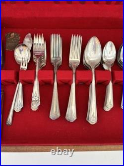 1847 Rogers Bros Daffodil Flatware Serving Pcs & Place Settings, 64 Pieces