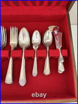 1847 Rogers Bros Daffodil Flatware Serving Pcs & Place Settings, 64 Pieces