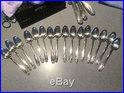 1847 Rogers Bros Daffodil SilverPlate Flatware Set for 8+ Serving Pieces READ