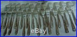1847 Rogers Bros Daffodil Silver Plate 75 Pcs. Flatware Set Service for 12 WithBox