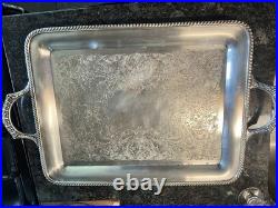 1847 Rogers Bros Daffodil Silver Plate Serving Tray Model 9996