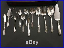 1847 Rogers Bros Daffodil Silverplate 76 pc. With Original Silver Chest