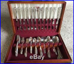 1847 Rogers Bros. Daffodil Silverware with Case