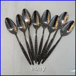 1847 Rogers Bros Dubonnet Stainless Decorator IS Black Accent VTG Set Of 52