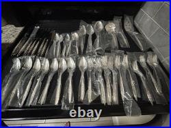 1847 Rogers Bros ESPERANTO International Silver Plate Silverware Lot Of 38