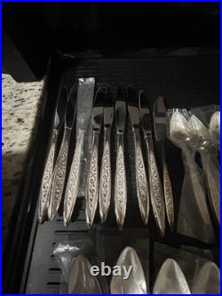 1847 Rogers Bros ESPERANTO International Silver Plate Silverware Lot Of 38