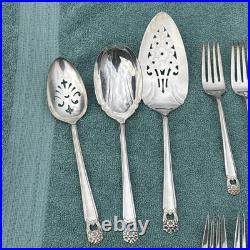 1847 Rogers Bros. ETERNALLY YOURS Silver Plate Flatware 12 Settings + Serving Pc