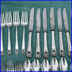1847 Rogers Bros. ETERNALLY YOURS Silver Plate Flatware 12 Settings + Serving Pc