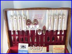 1847 Rogers Bros Eternally Yours 52pc Set with Wooden Chest Silver Plate 1941 IS