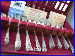 1847 Rogers Bros Eternally Yours 52pc Set with Wooden Chest Silver Plate 1941 IS