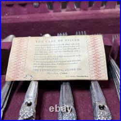 1847 Rogers Bros Eternally Yours Silver Plate Silverware Boxed set 64 pc Vintage