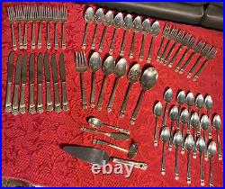1847 Rogers Bros Eternally Yours Silverplate 58 Pcs. Service for 8 No Monograms