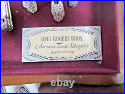 1847 Rogers Bros Eternally Yours Silverplate 94 pcs Wooden Chest