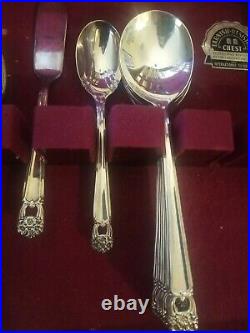 1847 Rogers Bros. Eternally Yours Silverplate Flatware 52 Pieces & T. P. Case