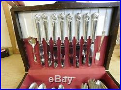 1847 Rogers Bros Eternally Yours Silverplate Flatware 52 Pieces with Chest