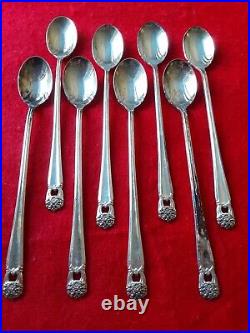 1847 Rogers Bros Eternally Yours Silverplate Flatware 54 pcs Pierced Floral Hndl