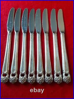 1847 Rogers Bros Eternally Yours Silverplate Flatware 54 pcs Pierced Floral Hndl