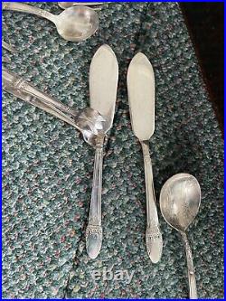 1847 Rogers Bros FIRST LOVE Silver Plated Silverware Set for 12 LOT of 75 Pieces