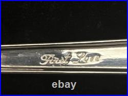 1847 Rogers Bros FIRST LOVE Silverplate Flatware Set 52 Pc Chest Serving Pieces
