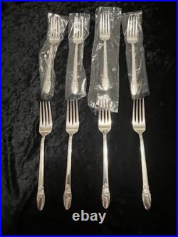 1847 Rogers Bros FIRST LOVE Silverplate Flatware Set 52 Pc Chest Serving Pieces