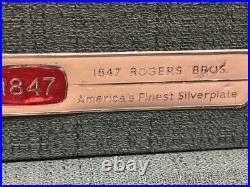 1847 Rogers Bros FIRST LOVE Silverplate Flatware Set 52 Pc Chest Serving Pieces