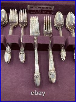1847 Rogers Bros First Love 51pc Silverplate Flatware Set 100 Years