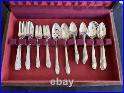 1847 Rogers Bros First Love Flatware 79 pc Service for 12 Original Rogers Chest
