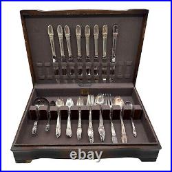 1847 Rogers Bros First Love Service for 8 Silverplated Flatware Set 54 Pc with Box