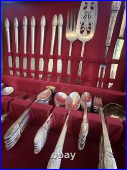 1847 Rogers Bros First Love Silverplate Flatware Lot Vintage 62 Pieces