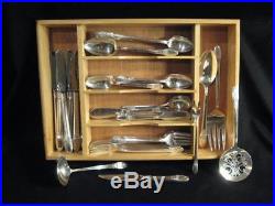1847 Rogers Bros. First Love Silverplate Flatware Set Ca 1937 73 Pieces