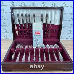 1847 Rogers Bros First Love Silverplate Flatware with Chest