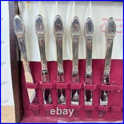 1847 Rogers Bros First Love Silverplate Flatware with Chest