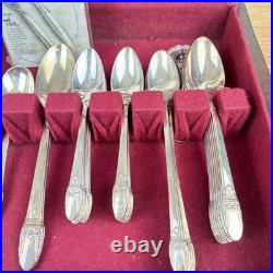 1847 Rogers Bros First Love Silverplate Flatware with Chest