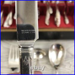 1847 Rogers Bros Firt Love 100pc Silver Plate Flatware Set /b