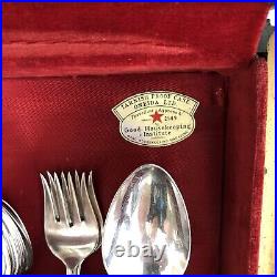 1847 Rogers Bros Firt Love 100pc Silver Plate Flatware Set /b
