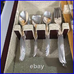 1847 Rogers Bros Flair 1956 Silverplate 52 Piece Service For 8, Stamped IS