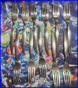 1847 Rogers Bros. Flair Silverplate Stainless Silverware 61 pcs Mid Century