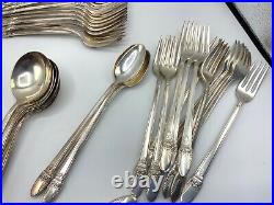 1847 Rogers Bros Flatware Set 75 Piece First Love Silver Plate 1935 Vintage