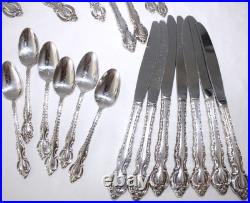 1847 Rogers Bros Flatware Set DAFFODIL Silverplate Original Box w Pamphlet 50 pc