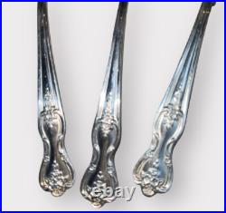 1847 Rogers Bros Floral Silver Extra Plate Teaspoons Set of 8 Spoon Lot