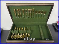 1847 Rogers Bros Gold Electroplated 54 Piece Flatware Set