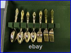 1847 Rogers Bros Gold Electroplated 54 Piece Flatware Set