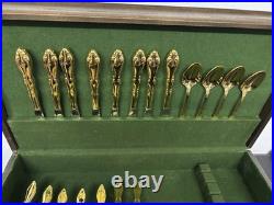 1847 Rogers Bros Gold Electroplated 54 Piece Flatware Set