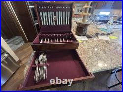 1847 Rogers Bros Golden Centennial 71 Piece Silver Plated Sliverware Set