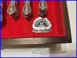 1847 Rogers Bros Grand Heritage Silverplate Flatware 65 Pc. 8 Settings & Case