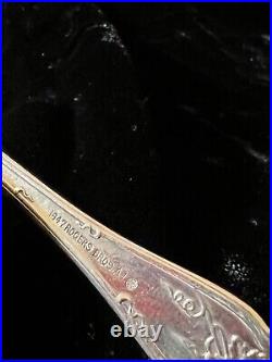 1847 Rogers & Bros Grape Silver Plate CHOCOLATE MUDDLER SPOON Rare Monogram G