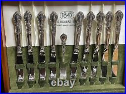 1847 Rogers Bros HERITAGE 63 Piece Set, 9 Full Place Settings And More Plated